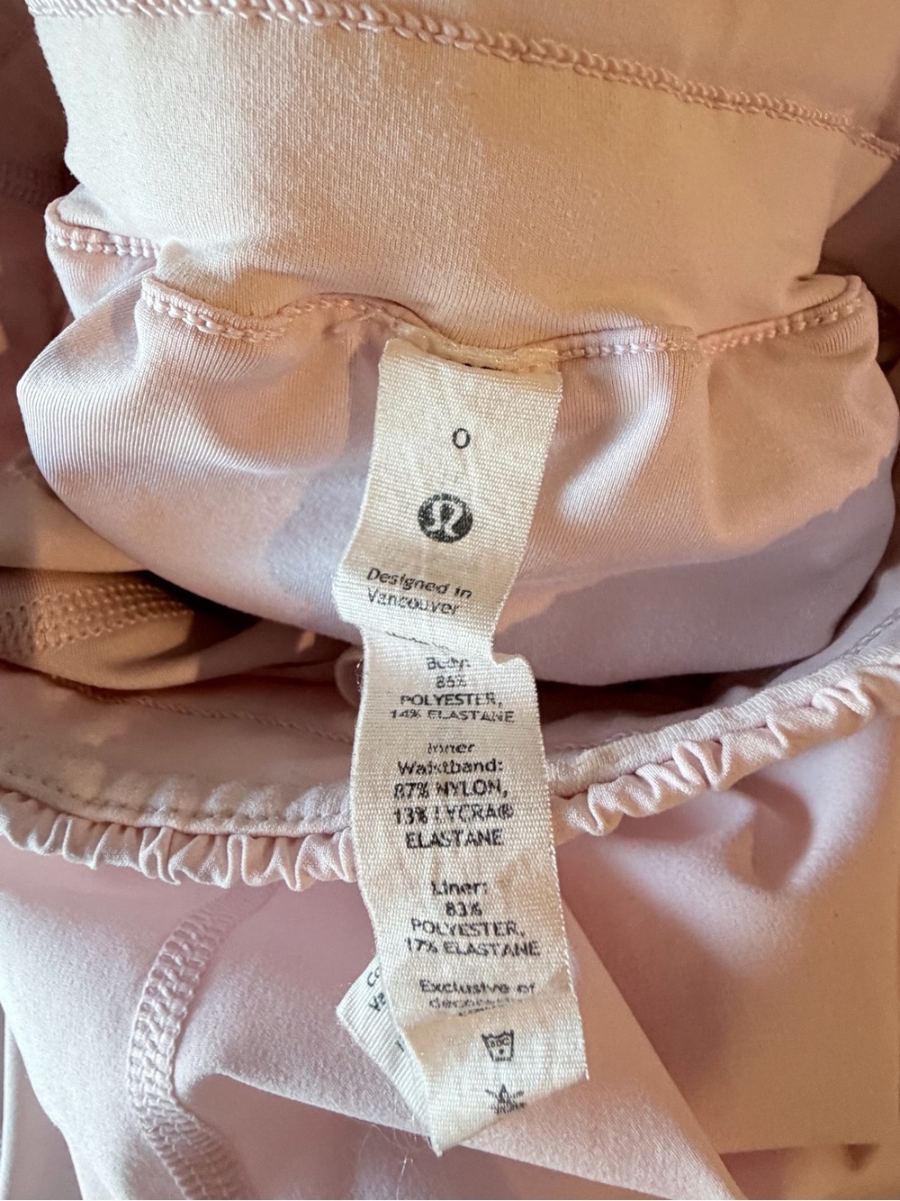 lululemon athletica Light Pink Athletic Shorts with High Elastic Waist - Picture 3 of 3